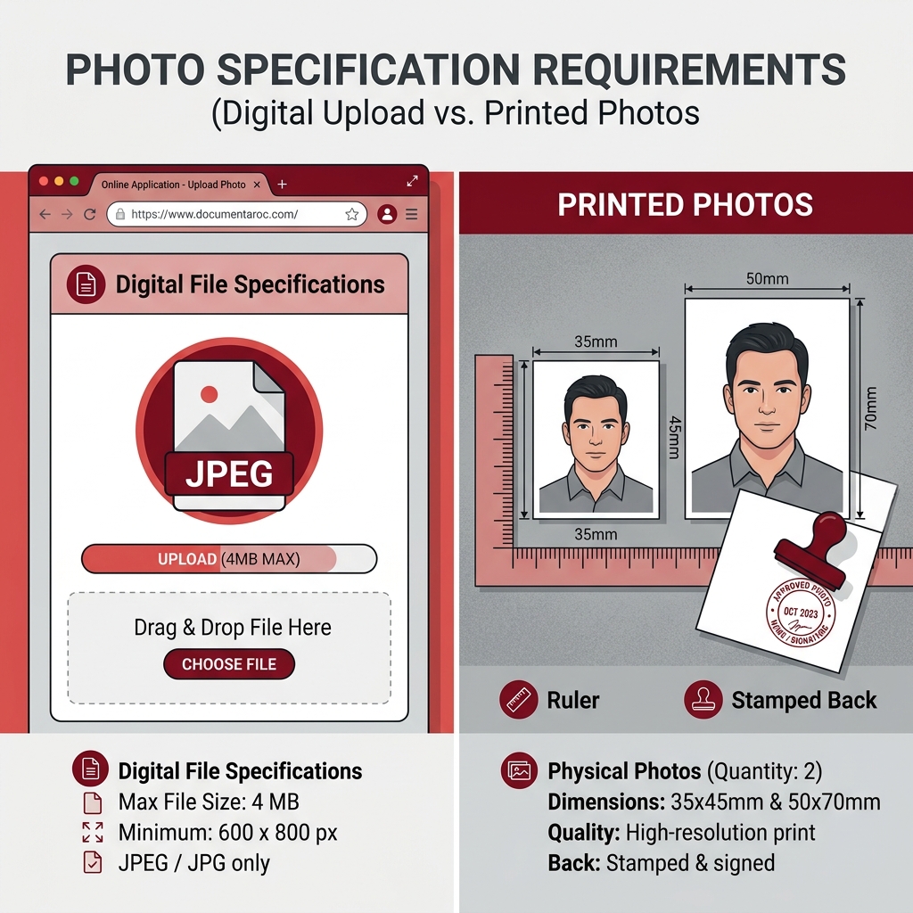 Digital online upload requirements vs physical print with photographer back signature requirement