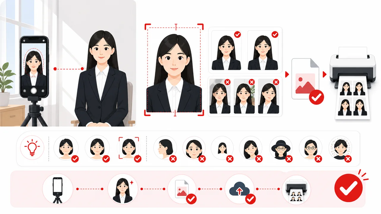 China-visumfoto maken met telefoon