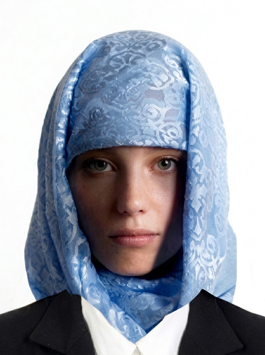 Foto met doek of schaduw op gezicht