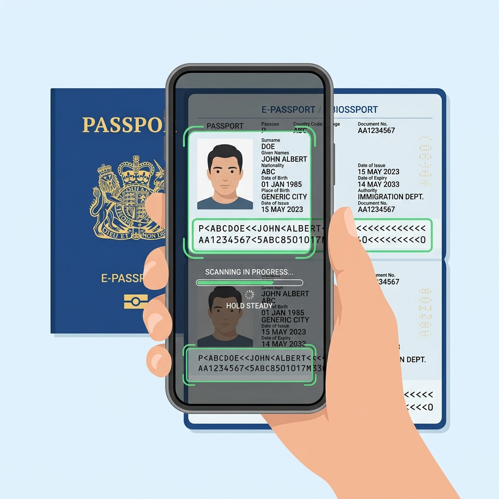 Passport bio data page scanning guidelines