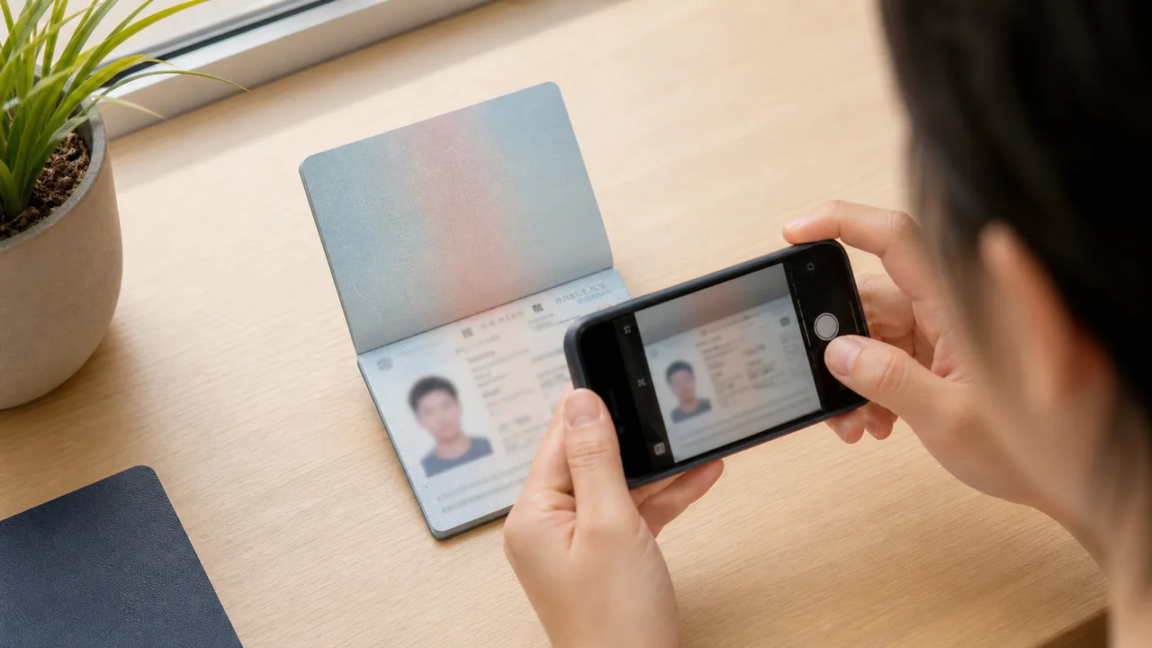 Imagen legible de la página de datos del pasaporte para la subida a Japan eVISA