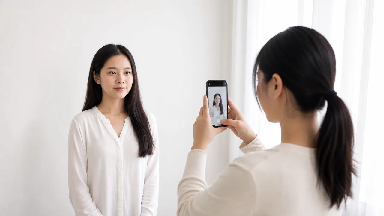 Configuración del iPhone para tomar una foto de rostro Japan eVISA