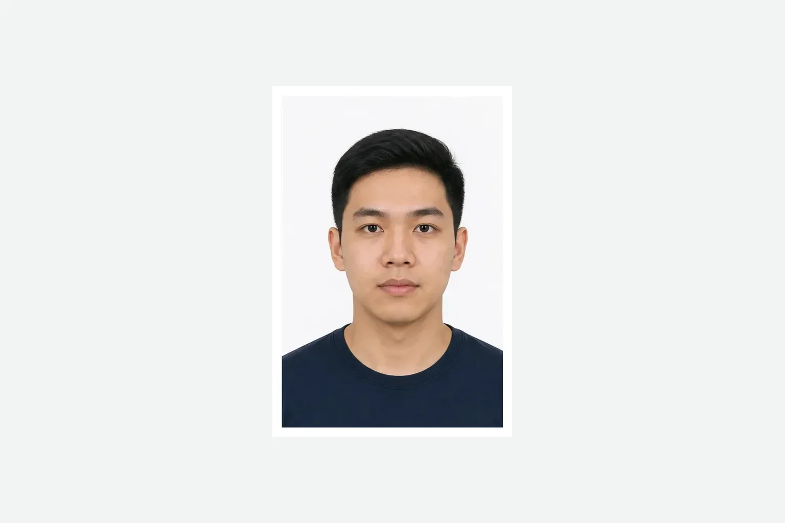インドネシアeVOA申請用の2対3比率の顔写真イメージ