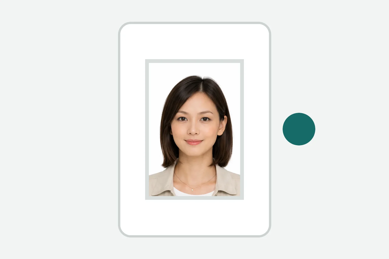 スマートフォンで在留カード申請用の写真を撮影して確認する図解