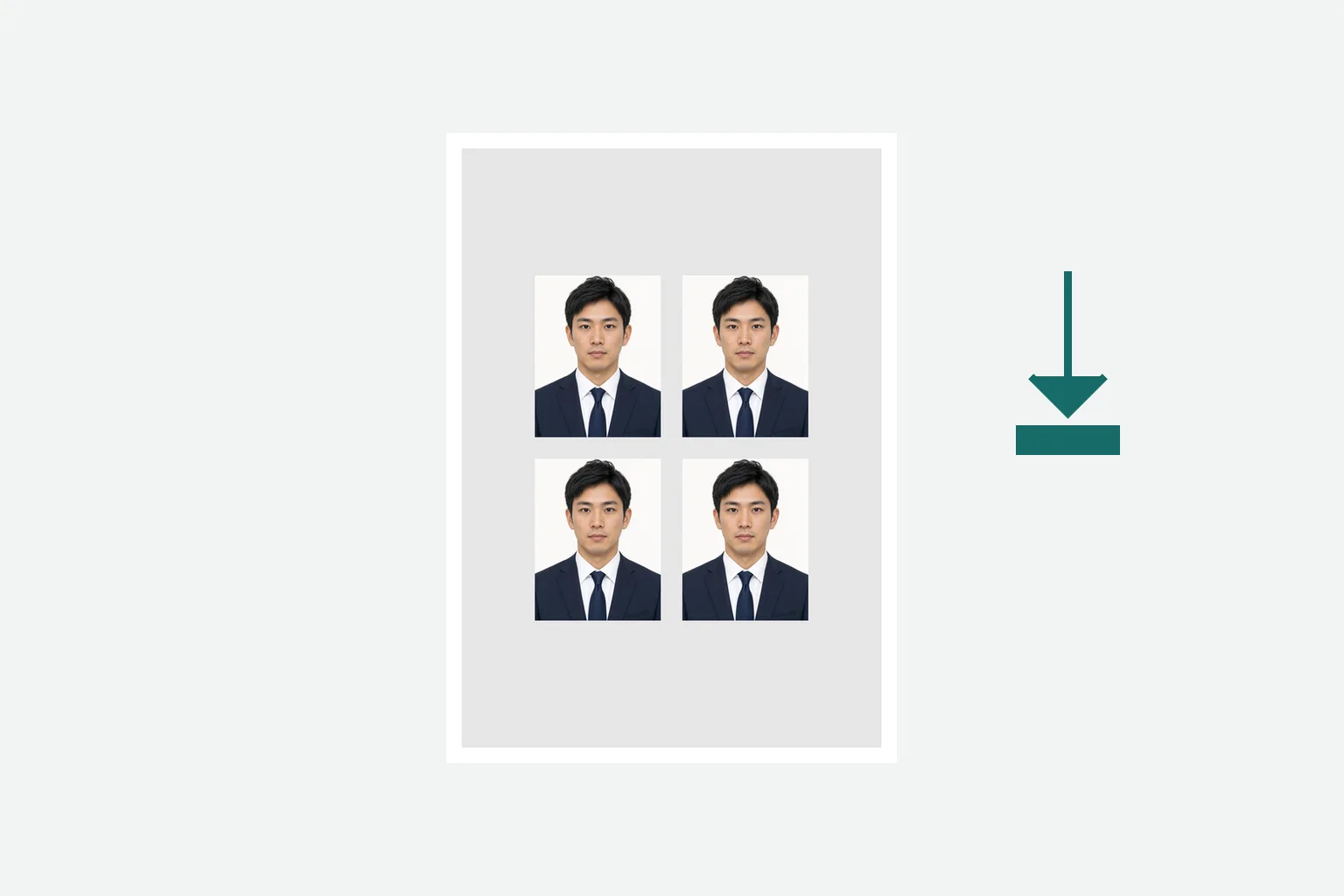 海技士国家試験用写真をundefined枚配置した印刷台紙イメージを保存するイメージ