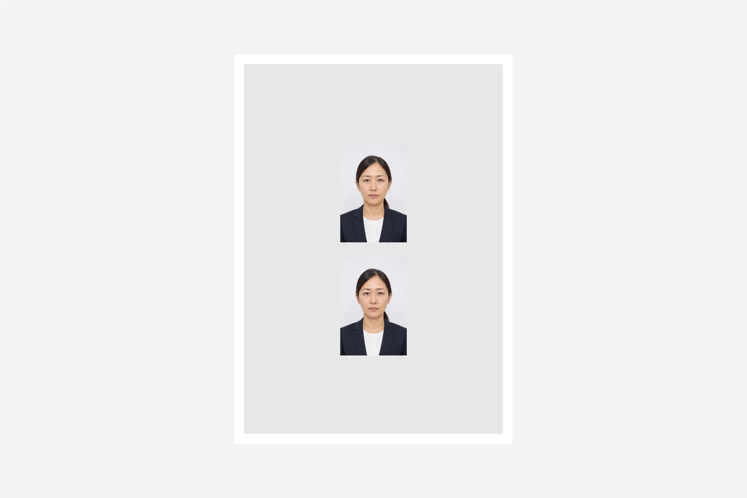 A print sheet with 2 registered dietitian national exam photos