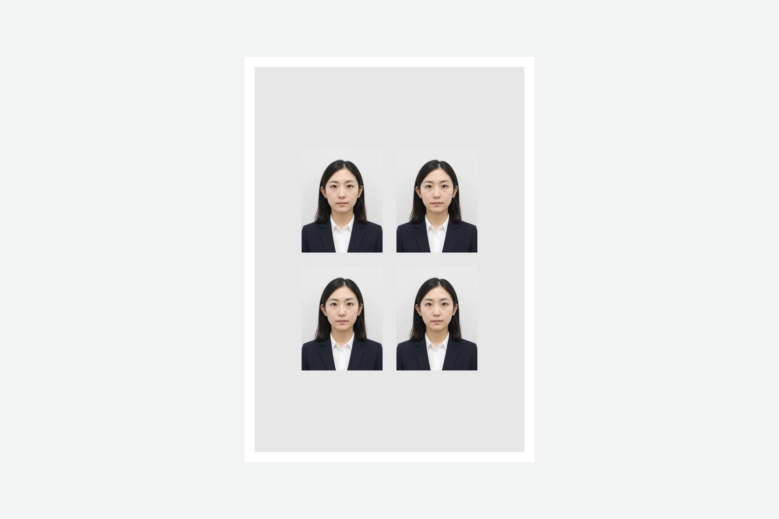 危険物取扱者試験用写真を4枚配置した印刷台紙イメージ
