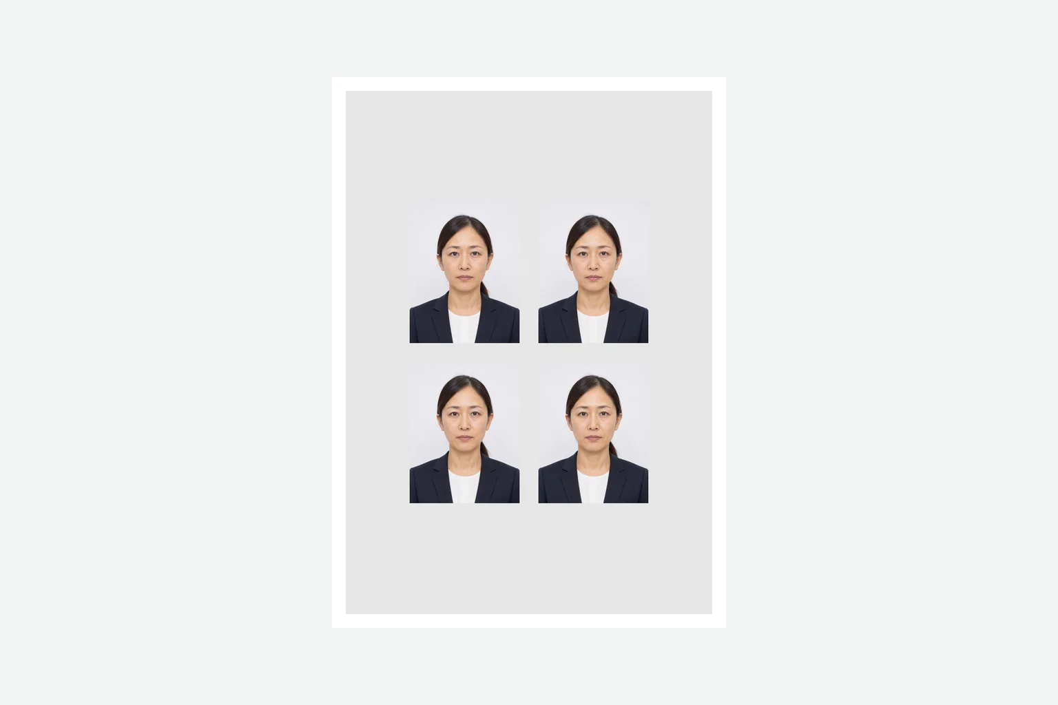 A print sheet with 4 labor and social security attorney exam photos