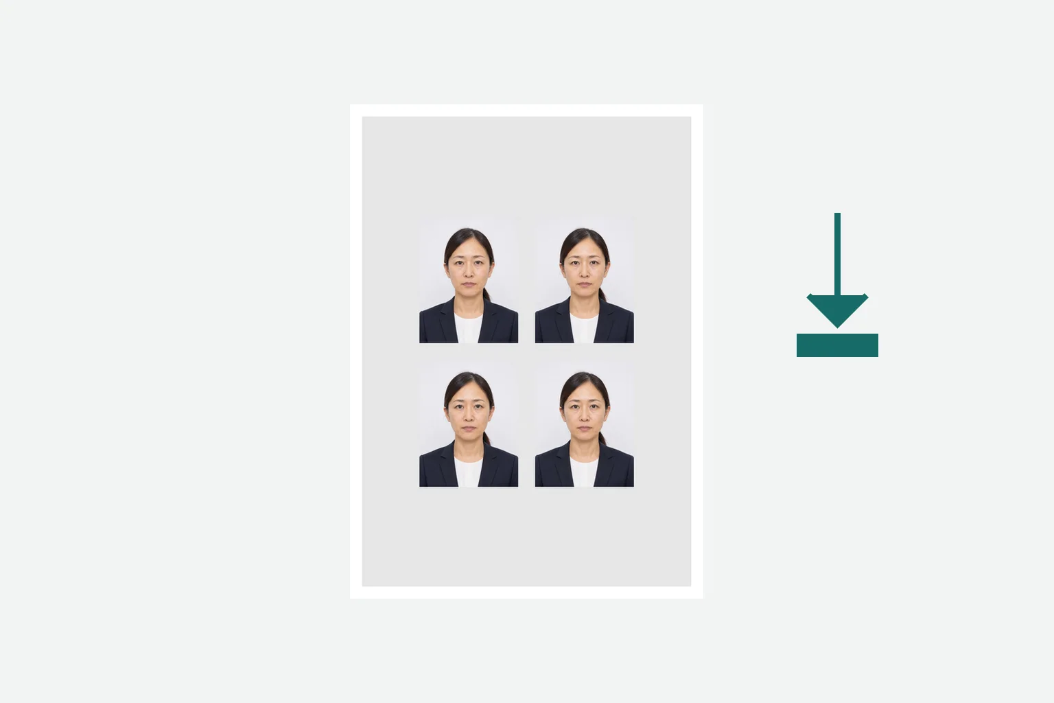 Saving the finished A print sheet with 4 labor and social security attorney exam photos