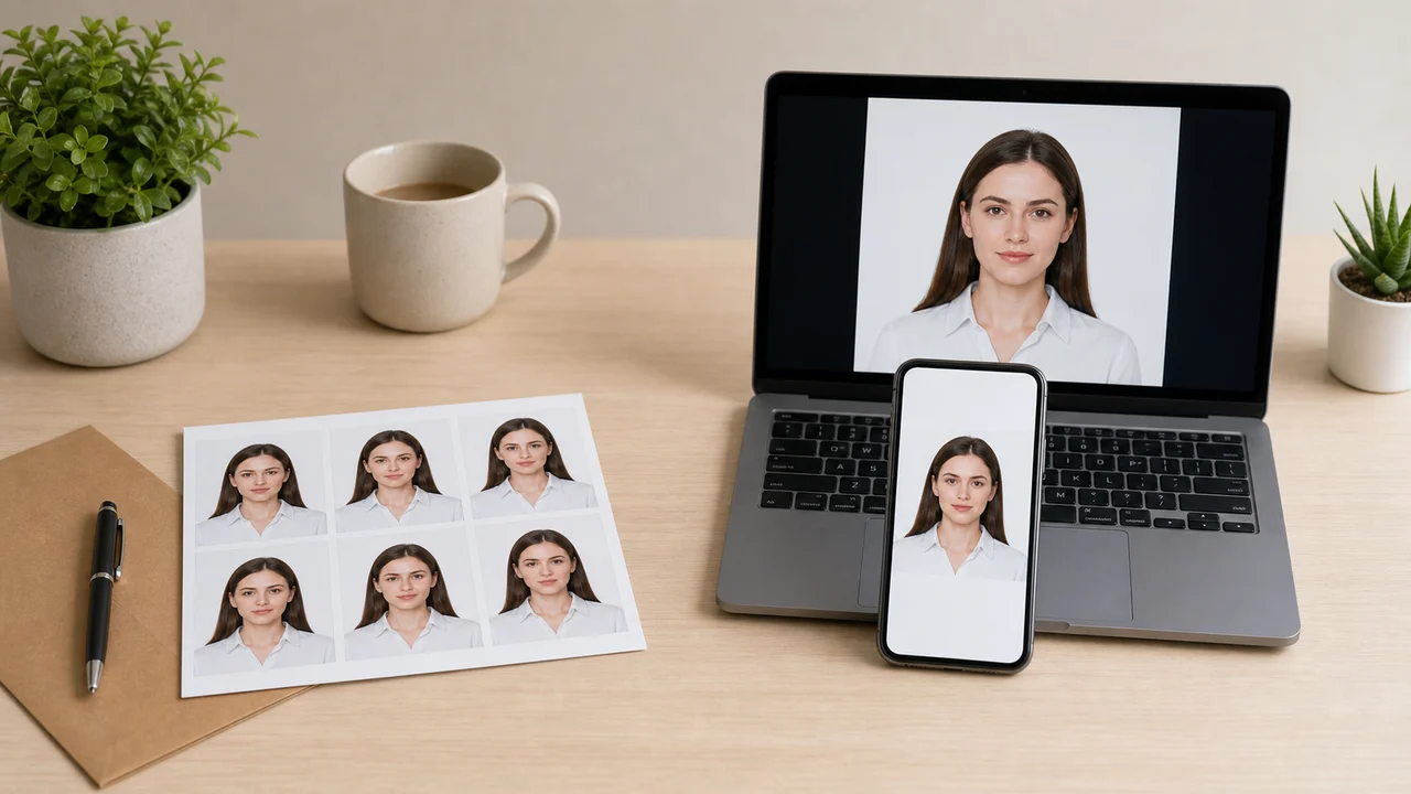 Digital and printed identity photos compared for UK passport and visa use