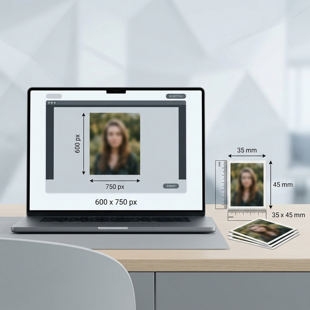 Visual difference between UK Digital Passport Photo and Printed 35x45mm specifications